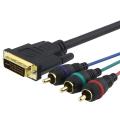 BasAcc 6-foot DVI-I to 3 RCA Component RGB Cable