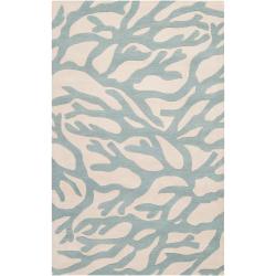 Hand-tufted Blue Bacelot Bay New Zealand Wool Rug (3'3 x 5'3)