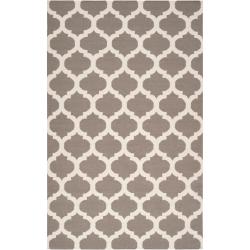 Hand-woven Beige Caroni Wool Rug (5' x 8')