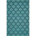 Hand-woven 'Caroni' Blue Wool Rug (3'6 x 5'6)