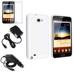 White TPU Case/ LCD Protector/ Chargers for Samsung Galaxy Note N7000