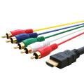 Five-foot HDMI to Five RCA Audio/Video Component Strain-relief Cable