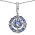 Malaika Sterling Silver Tanzanite and White Topaz Pendant