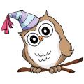 Art Impressions Hoot! Cling Rubber Stamp-Birthday Whoot