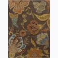Hand-tufted Mandara Floral Wool Rug (5' x 7')