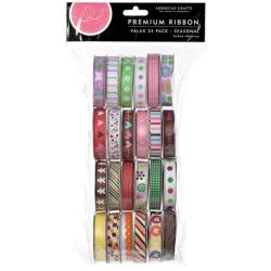 Value Pack Premium Ribbon 24 Spools (.375"X4 Feet Each)-Seasonal 1