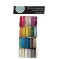 Value Pack Premium Ribbon 24 Spools (.375"X4 Feet Each)-Solid Satin