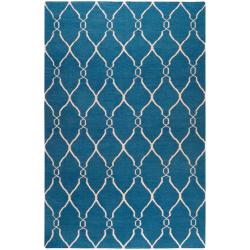 Jill Rosenwald Hand-woven Blue Brewer Wool Rug (3'6 x 5'6)