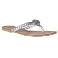 Riverberry Women's Silver Rhinestone Thongs