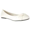 Riverberry Women's Beige Bow-detail Ballet Flats