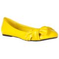 Riverberry Women's Yellow Knot-detail Ballet Flats