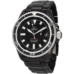 Kadloo Men's 'Ocean Date' Black Stainless Steel Automatic Watch