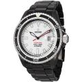 Kadloo Men's 'Ocean Date' White Dial Black Stainless Steel Watch