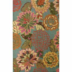 Handmade Luna Bold Floral Wool Rug (3'6 x 5'6)