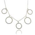Silver Overlay Diamond Accent Circles Necklace (I-J, I2-I3)