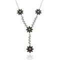 Diamond Accent Two-tone Flower Necklace