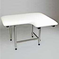 CSI Bathware 28-inch Left Hand Padded Shower Seat, Swing Down Legs