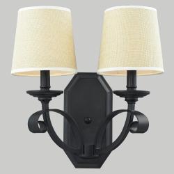 Charleston 2-light Black Wall Sconce