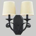 Charleston 2-light Black Wall Sconce