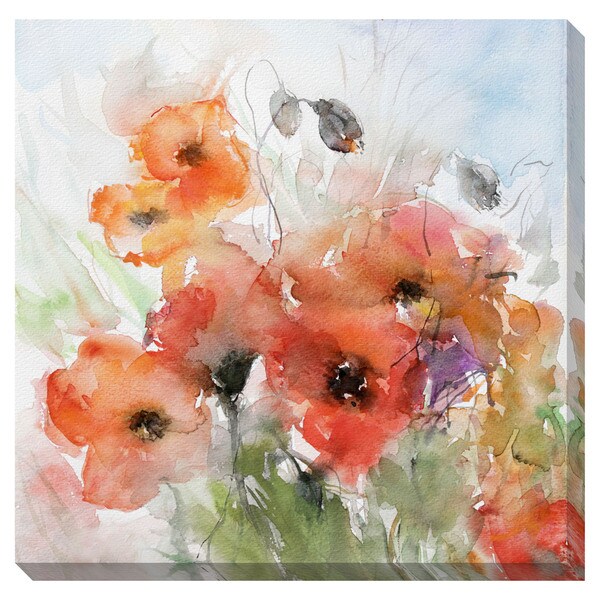 Floral Watercolor Oversized Gallery Wrapped Canvas 15280388