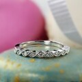 14k White, Yellow or Rose Gold 1/6ct TDW Diamond Milligrain Ring (H-I, SI1-SI2)