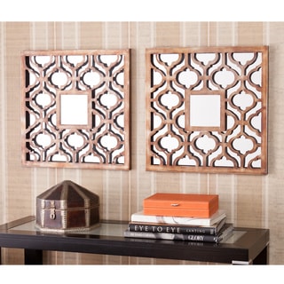 Berendo Square Decorative Wall Mirror 2pc Set
