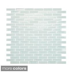 (>_<)  EmryTile Vetro Staggered Brick Glass 12x12 Wall Tile Sheets (Pack of 10)