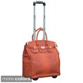 Traveler's Club Ultra Chic 18-inch Faux Leather Python Rolling Tote with Laptop Compartment