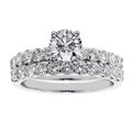 14k White Gold 2 1/3ct TDW Diamond Bridal Ring Set (F-G, SI1-SI2)