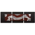 Handcrafted 'Metal Stream Through Clay Canvas Wall Art