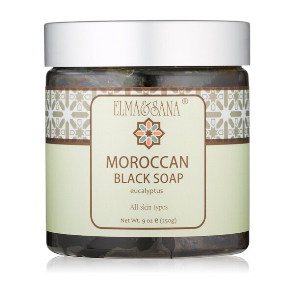 Elma & Sana 9 oz. Eucalyptus Moroccan Black Soap