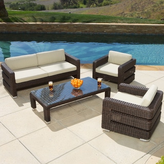 Christopher Knight Home Sonoma 4-piece Wicker Outdoor Sofa Set