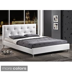 (^_-) Barbara Modern Full-size Bed with Crystal Button Tufting