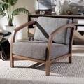 Baxton Studio Velda Brown Modern Accent Chair