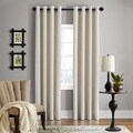 Grand Luxe Khaki Linen Gotham Grommet Window Panel