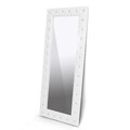 Stella Crystal Tufted Modern Floor Mirror