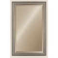 Wave Collection 26-Inch x 41-Inch Etched Silver 2.5-Inch Framed Wall Mirror