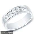 Auriya 14k Gold Men's 7/8ct TDW Round Diamond Ring (H-I, SI1-SI2)