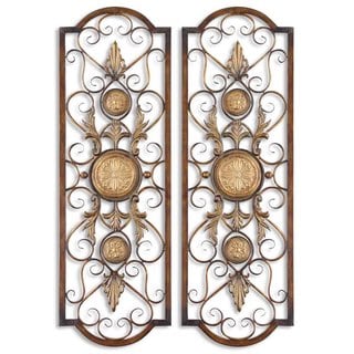 See Reviews Micayla Antique Metal Panels (Set of 2)