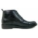 Polar Fox Men's Black Leatherette Oxford Dress Boots