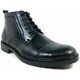 Polar Fox Men's Black Leatherette Oxford Dress Boots