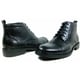 Polar Fox Men's Black Leatherette Oxford Dress Boots