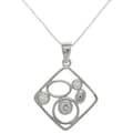 CGC Sterling Silver CZ Geometric Necklace