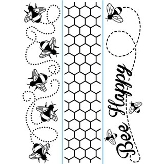 Embossing Folder Borders 1.5"X5.75" 3/Pkg-Bee