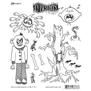 Dyan Reaveley's Dylusions Cling Stamp Collection-Mischievous Malcom