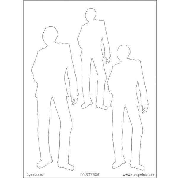 Dyan Reaveley's Dylusions Stencils 9"X12"-Bert