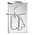 Zippo Dog Tags High Polish Chrome Lighter