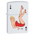 Zippo Lady Ace Matte White Lighter