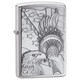 Zippo Brushed Chrome Something Patriotic Lighter