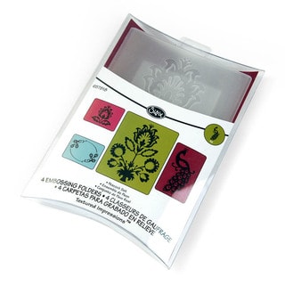 Sizzix 'Peacock Set' Embossing Folders (Set of 4)